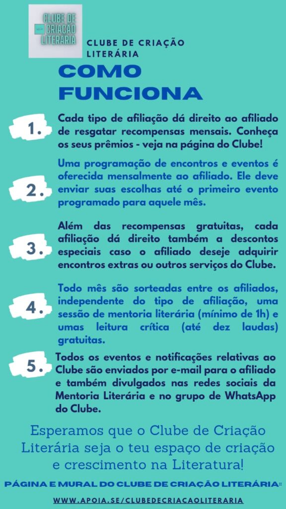 Como funciona o Clube de Criação Literária