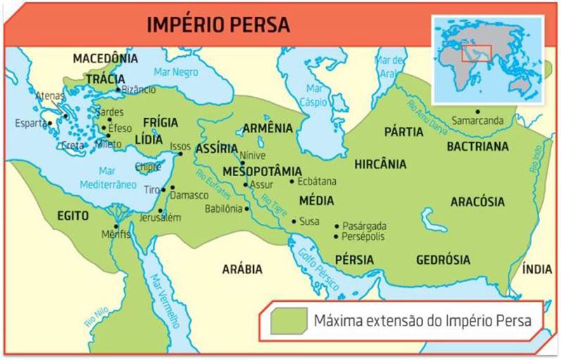 Mapa do Império Persa