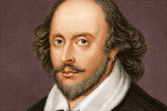 Desenho retratando William Shakespeare