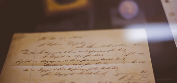 Carta poema manuscrita