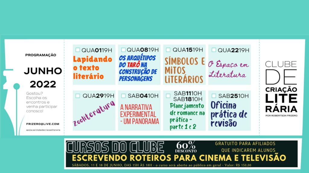 Programação Clube de Escritores - Robertson Frizero