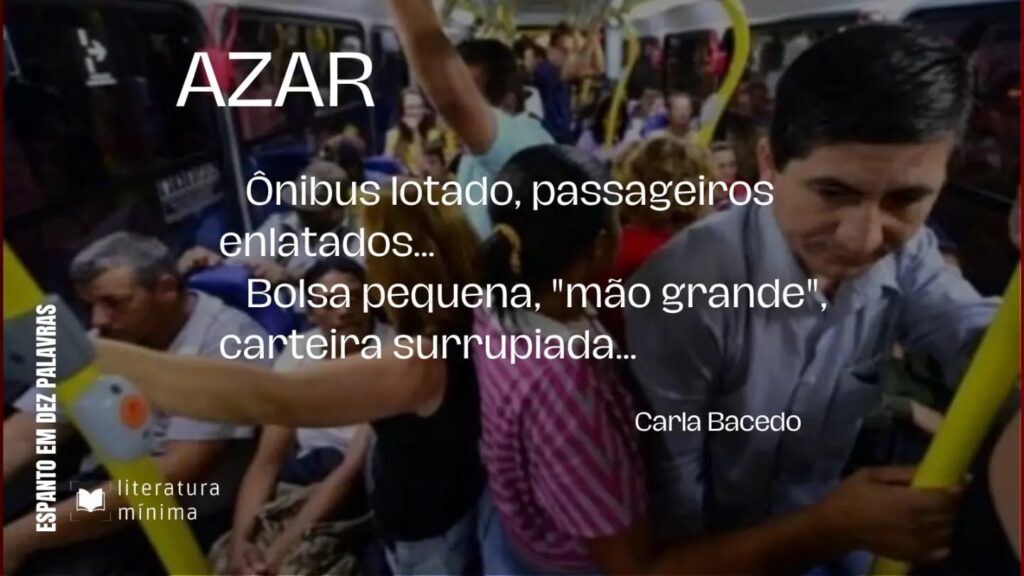 Textos de microlitetura escritos com dez palavras sobre espanto. Imagem de fundo com texto em primeiro plano.