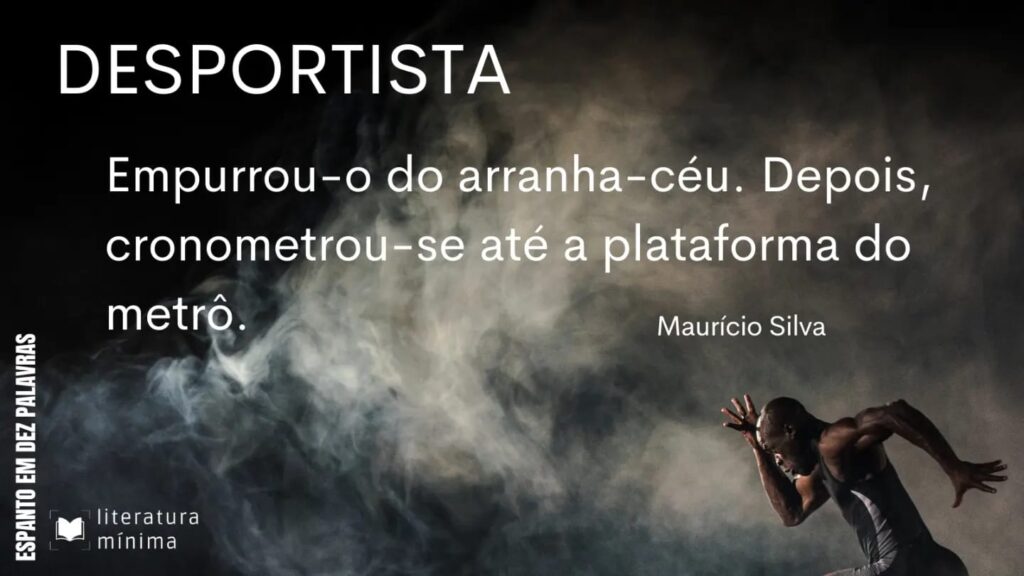 Textos de microlitetura escritos com dez palavras sobre espanto. Imagem de fundo com texto em primeiro plano.