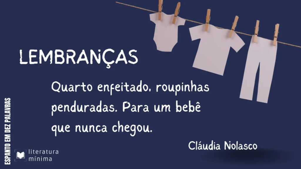 Textos de microlitetura escritos com dez palavras sobre espanto. Imagem de fundo com texto em primeiro plano.