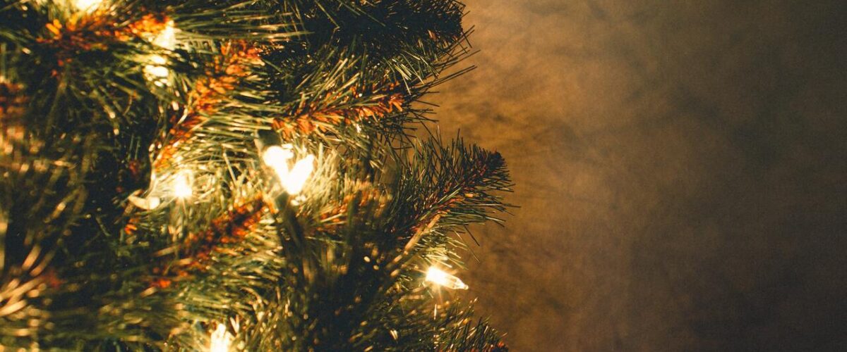 Árvore de Natal com luzes picantes