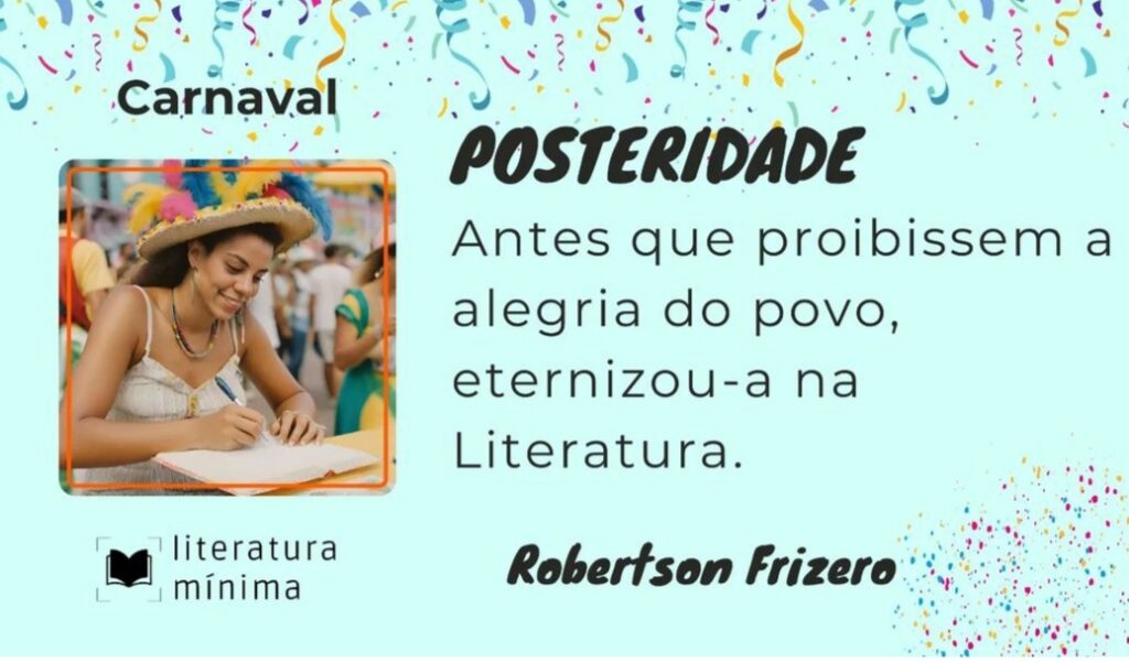 Post no Instagram Literatura Mínima